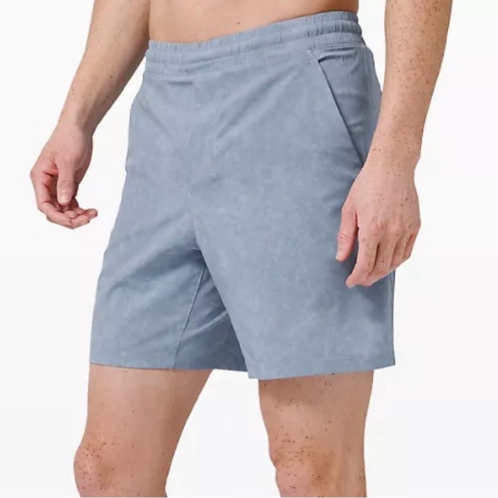 Lululemon Pace Breaker Lined Short 7" Gravel Dust Chambray Multi size Medium